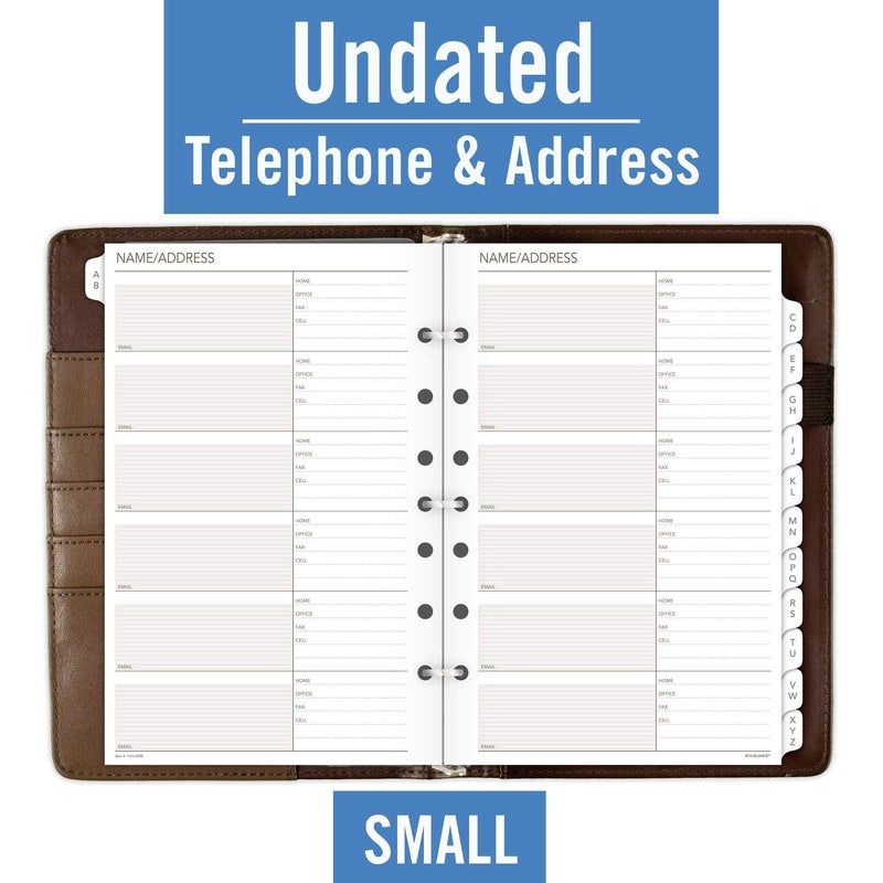 at-A-Glance Day Runner Harrison Phone and Address Book, Directory, 5-1/2" x 8-1/2", Size 4, Brown (1124-0286) - Image 3